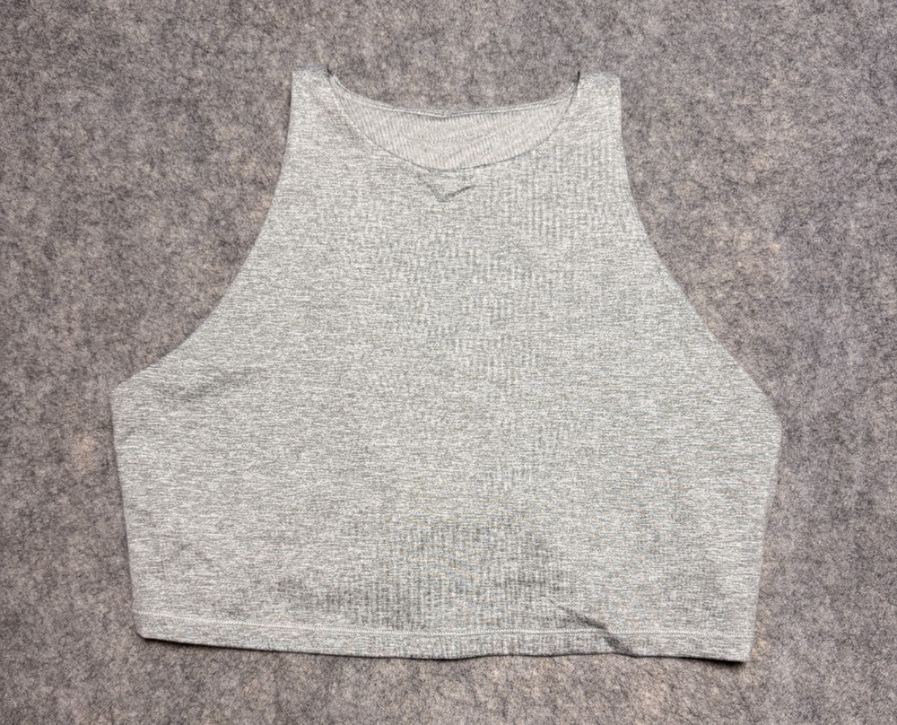 Old Navy Women's CloudComfy High-Neck Longline Sports Bra Tank Gray Sz XL